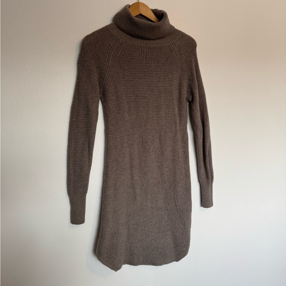 Merino Wool Turtleneck Sweater Dress